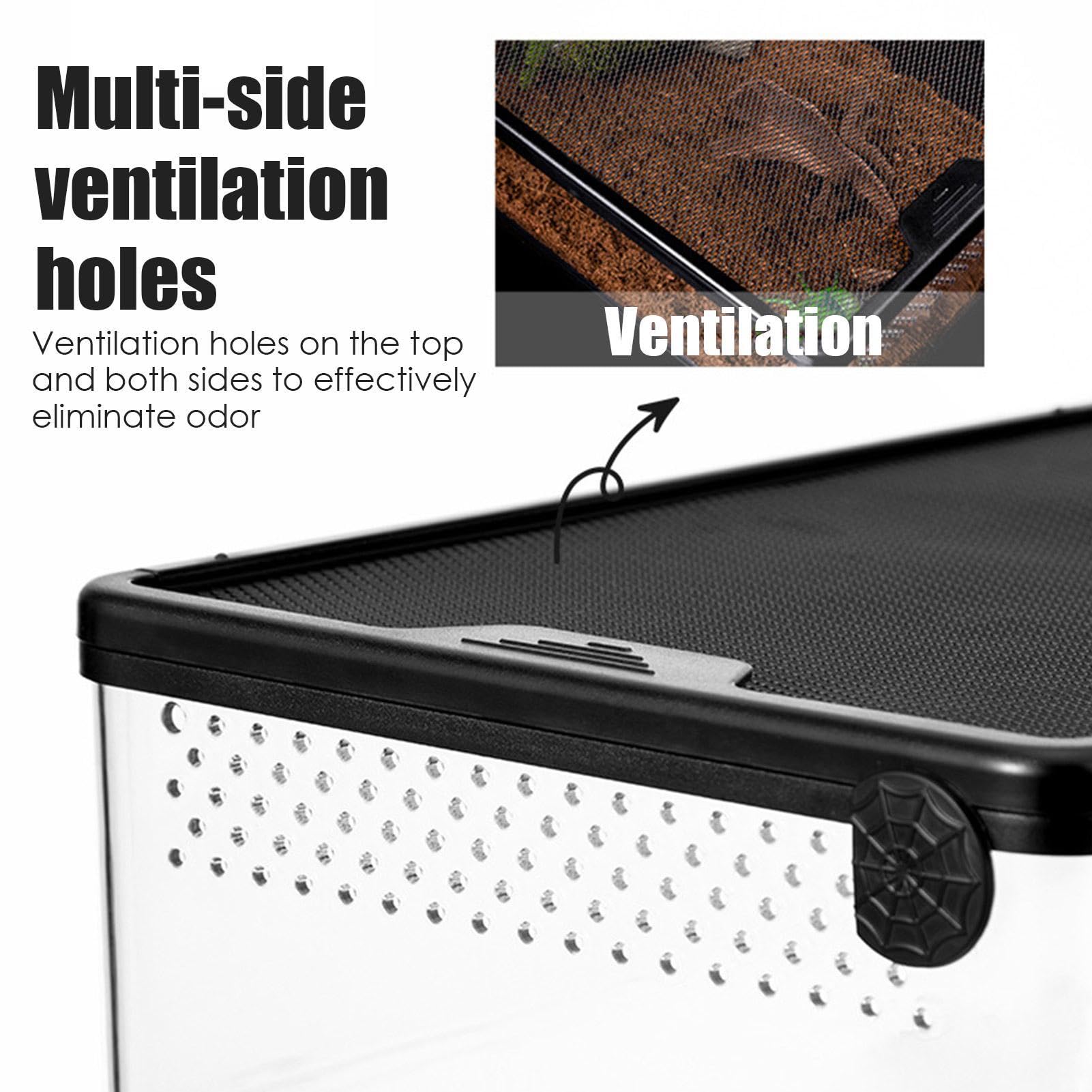 Amazon | 爬虫類の餌箱, メタルメッシュ爬虫類給餌ボックス